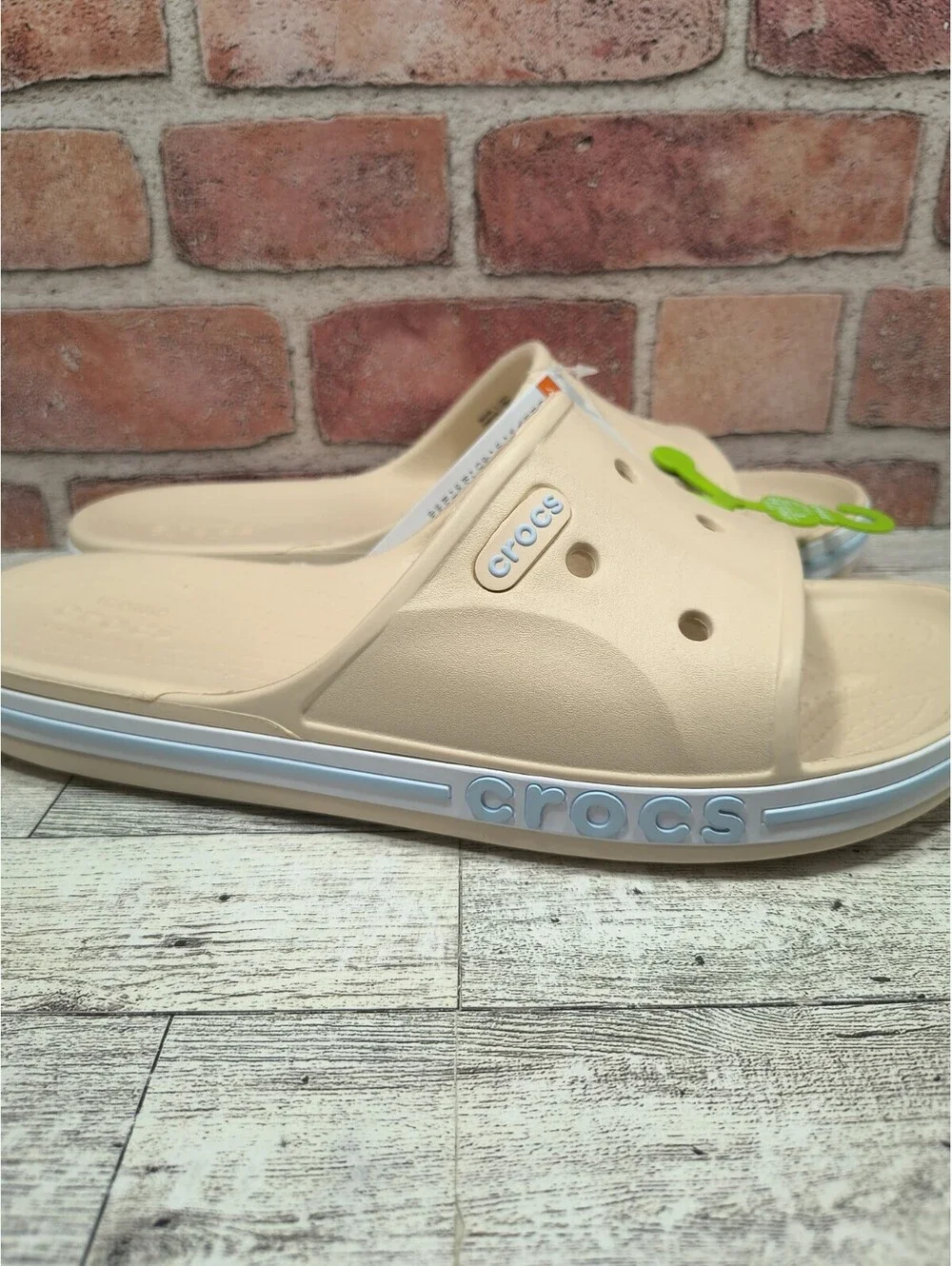 Crocs Bayaband Slide Sandals Men's Size 11 Beige 205392-1LI NWT